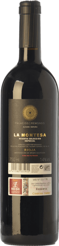 34,95 € | Red wine Palacios Remondo La Montesa Selección Especial Reserva D.O.Ca. Rioja The Rioja Spain Tempranillo, Grenache, Mazuelo Bottle 75 cl