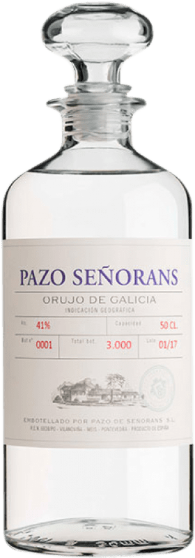 32,95 € Envío gratis | Orujo Aguardiente Pazo de Señorans D.O. Orujo de Galicia Botella Medium 50 cl