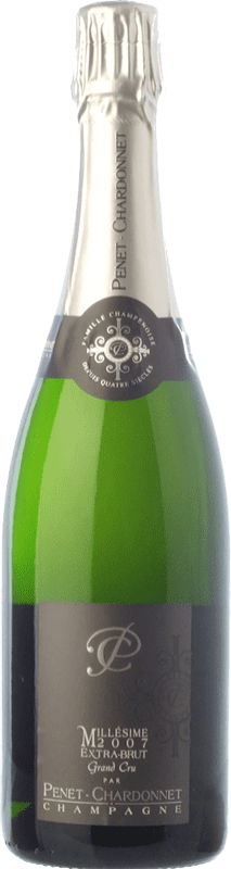 Spedizione Gratuita | Spumante Bianco Penet-Chardonnet E Brut Grand Cru, Millésimé Riserva A.O.C. Champagne champagne Francia Pinot Nero, Chardonnay 75 cl