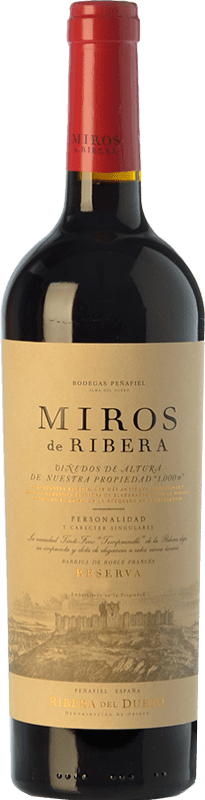 26,95 € Бесплатная доставка | Красное вино Peñafiel Miros Резерва D.O. Ribera del Duero
