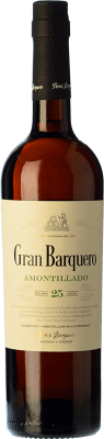 Kostenloser Versand | Verstärkter Wein Pérez Barquero Gran Barquero Amontillado D.O. Montilla-Moriles Andalusien Spanien Pedro Ximénez 75 cl
