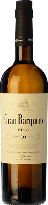 19,95 € Spedizione Gratuita | Vino fortificato Pérez Barquero Gran Barquero Fino D.O. Montilla-Moriles