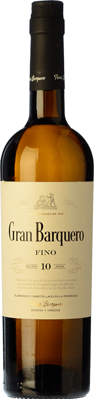 13,95 € | 強化ワイン Pérez Barquero Gran Barquero Fino D.O. Montilla-Moriles アンダルシア スペイン Pedro Ximénez 75 cl