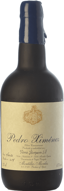 298,95 € | Сладкое вино Pérez Barquero Solera 1955 PX D.O. Montilla-Moriles Андалусия Испания Pedro Ximénez 75 cl