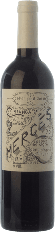 Spedizione Gratuita | Vino Rosso Petit Duran Mercès Criança Crianza — Invecchiato in Botte D.O. Costers del Segre Catalogna Spagna Merlot, Cabernet Sauvignon 75 cl