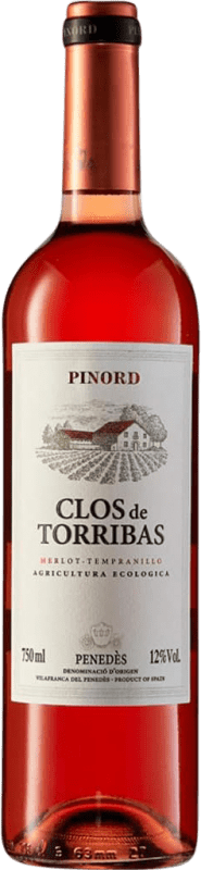 5,95 € | Rosé wine Pinord Clos de Torribas Rosat D.O. Penedès Catalonia Spain Tempranillo, Merlot, Cabernet Sauvignon Bottle 75 cl