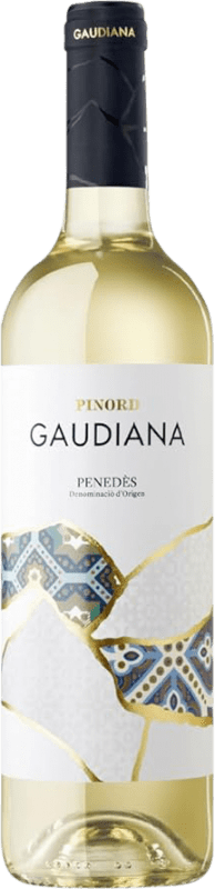 Envio grátis | Vinho branco Pinord Gaudiana Blanc de Blancs Jovem D.O. Penedès Catalunha Espanha Mascate, Macabeo, Xarel·lo, Parellada 75 cl