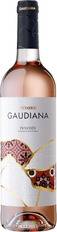 免费送货 | 玫瑰酒 Pinord Gaudiana Rosat 年轻的 D.O. Penedès 加泰罗尼亚 西班牙 Tempranillo, Merlot 75 cl