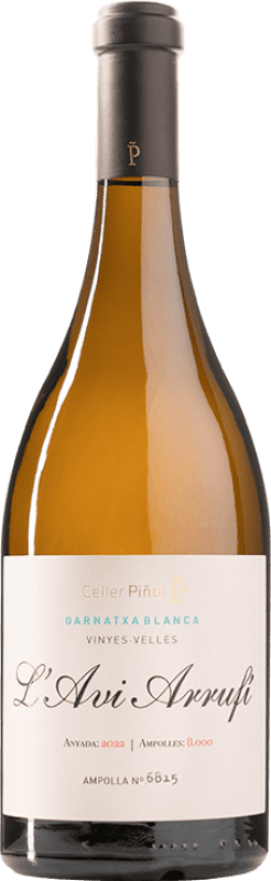 Envío gratis | Vino Blanco Piñol L'Avi Arrufi Fermentado en Barrica D.O. Terra Alta Cataluña España Garnacha Blanca 75 cl