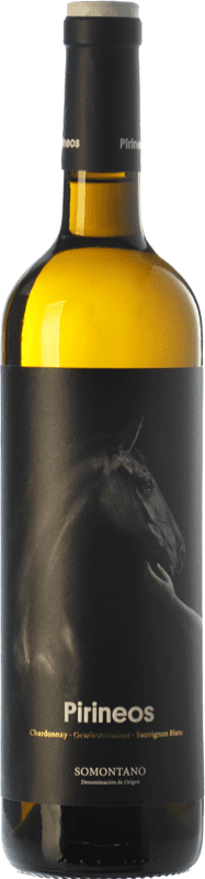 5,95 € Free Shipping | White wine Pirineos D.O. Somontano Aragon Spain Chardonnay, Sauvignon White, Gewürztraminer Bottle 75 cl