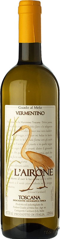 Бесплатная доставка | Белое вино Guado al Melo L' Airone I.G.T. Toscana Тоскана Италия Vermentino 75 cl