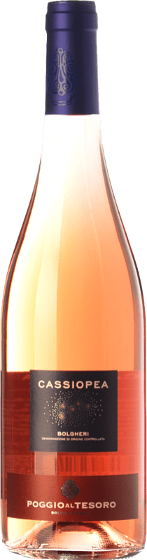 10,95 € Free Shipping | Rosé wine Poggio al Tesoro Cassiopea D.O.C. Bolgheri Tuscany Italy Merlot, Cabernet Franc Bottle 75 cl
