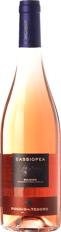 Kostenloser Versand | Roséwein Poggio al Tesoro Cassiopea D.O.C. Bolgheri Toskana Italien Merlot, Cabernet Franc 75 cl
