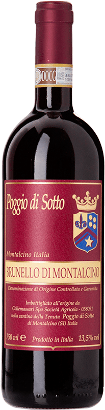 185,95 € Free Shipping | Red wine Poggio di Sotto D.O.C.G. Brunello di Montalcino Tuscany Italy Sangiovese Bottle 75 cl