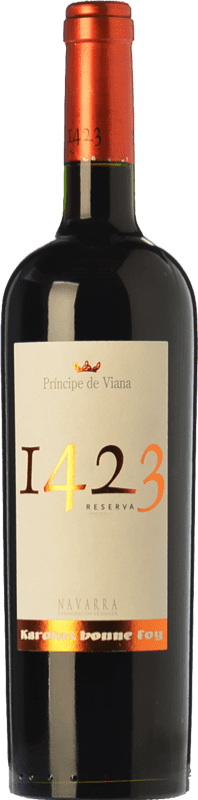 14,95 € | Red wine Príncipe de Viana 1423 Reserve D.O. Navarra Navarre Spain Tempranillo, Merlot, Grenache, Cabernet Sauvignon Bottle 75 cl