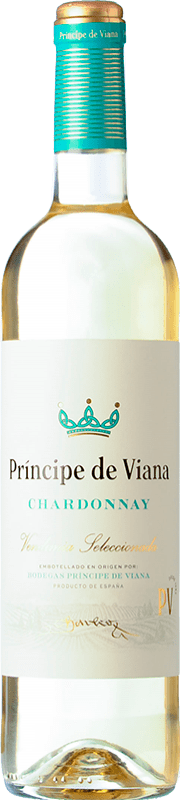 Envio grátis | Vinho branco Príncipe de Viana Barrica Crianza D.O. Navarra Navarra Espanha Chardonnay 75 cl