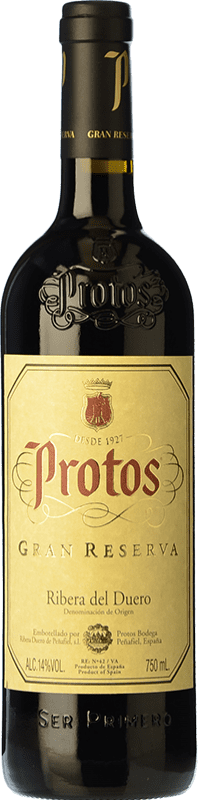 44,95 € | Red wine Protos Grand Reserve D.O. Ribera del Duero Castilla y León Spain Tempranillo Bottle 75 cl