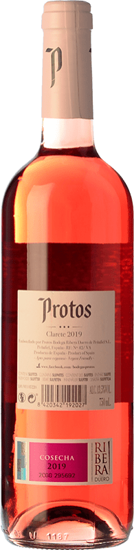 7,95 € Free Shipping | Rosé wine Protos D.O. Ribera del Duero Castilla y León Spain Tempranillo Bottle 75 cl