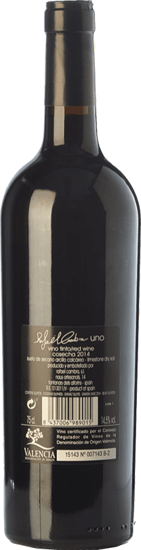 19,95 € | Red wine Rafael Cambra Uno Crianza D.O. Valencia Valencian Community Spain Monastrell Bottle 75 cl