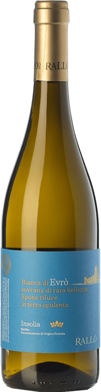 Free Shipping | White wine Rallo Evrò I.G.T. Terre Siciliane Sicily Italy Insolia Organic 75 cl