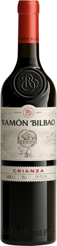 12,95 € Бесплатная доставка | Красное вино Ramón Bilbao старения D.O.Ca. Rioja