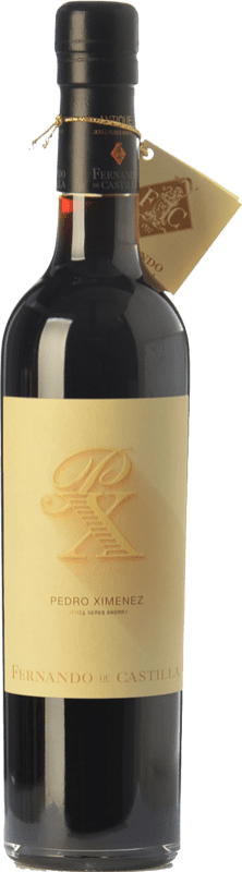 Envio grátis | Vinho doce Fernando de Castilla Antique PX D.O. Manzanilla-Sanlúcar de Barrameda Andaluzia Espanha Pedro Ximénez Garrafa Medium 50 cl