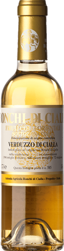 18,95 € Бесплатная доставка | Сладкое вино Ronchi di Cialla Verduzzo di Cialla D.O.C. Colli Orientali del Friuli Полубутылка 37 cl