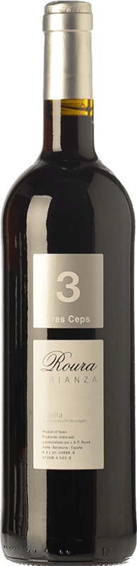 9,95 € | Red wine Roura Tres Ceps Crianza D.O. Alella Catalonia Spain Merlot, Syrah, Cabernet Sauvignon Bottle 75 cl