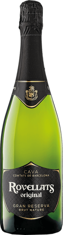 17,95 € | Espumante branco Rovellats Brut Nature Grande Reserva D.O. Cava Catalunha Espanha Macabeo, Xarel·lo, Parellada 75 cl