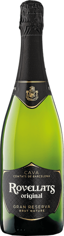 14,95 € | Blanc mousseux Rovellats Brut Nature Grande Réserve D.O. Cava Catalogne Espagne Macabeo, Xarel·lo, Parellada 75 cl