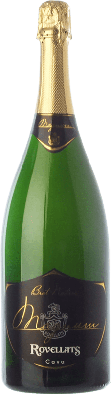 0,95 € | 白起泡酒 Rovellats Brut Nature 预订 D.O. Cava 加泰罗尼亚 西班牙 Macabeo, Xarel·lo, Parellada 瓶子 Magnum 1,5 L
