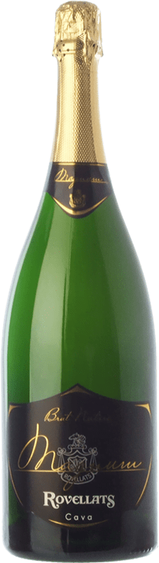 0,95 € Free Shipping | White Sparkling Wine Rovellats Brut Nature Reserve D.O. Cava Magnum Bottle 1,5 L