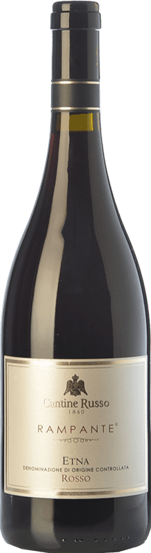 26,95 € | Red wine Russo Rosso Rampante D.O.C. Etna Sicily Italy Nerello Mascalese, Nerello Cappuccio Bottle 75 cl