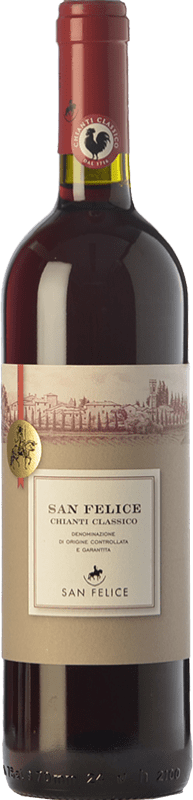 12,95 € | 红酒 San Felice D.O.C.G. Chianti Classico 托斯卡纳 意大利 Sangiovese, Colorino, Pugnitello 75 cl