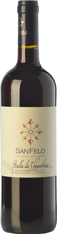 7,95 € Free Shipping | Red wine San Felo Balla La Vecchia D.O.C. Maremma Toscana Tuscany Italy Merlot, Cabernet Sauvignon Bottle 75 cl