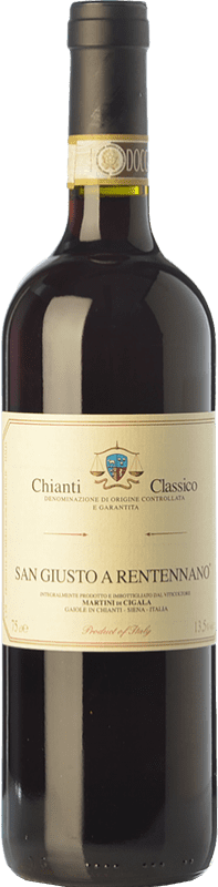 19,95 € | Red wine San Giusto a Rentennano D.O.C.G. Chianti Classico Tuscany Italy Sangiovese, Canaiolo Bottle 75 cl