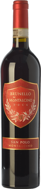 Бесплатная доставка | Красное вино San Polo D.O.C.G. Brunello di Montalcino Тоскана Италия Sangiovese 75 cl