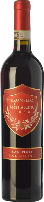 Free Shipping | Red wine San Polo D.O.C.G. Brunello di Montalcino Tuscany Italy Sangiovese Organic 75 cl