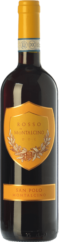Free Shipping | Red wine San Polo D.O.C. Rosso di Montalcino Tuscany Italy Sangiovese Organic 75 cl