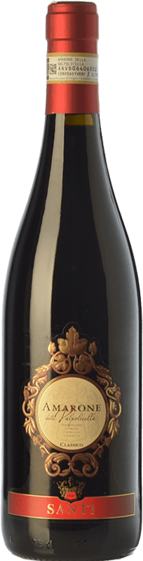 27,95 € | Red wine Santi Classico D.O.C.G. Amarone della Valpolicella Veneto Italy Corvina, Rondinella Bottle 75 cl