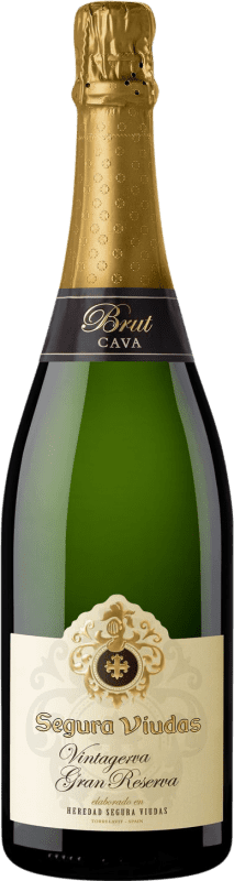 白起泡酒 Segura Viudas Vintage 香槟 Gran Reserva 2013 D.O. Cava 加泰罗尼亚 西班牙 Macabeo, Parellada 瓶子 75 cl
