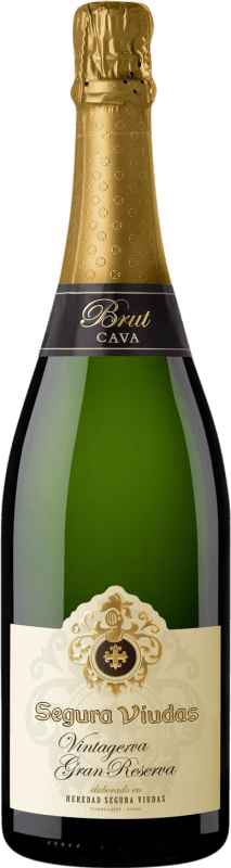 11,95 € 送料無料 | 白スパークリングワイン Segura Viudas Vintage Brut グランド・リザーブ D.O. Cava