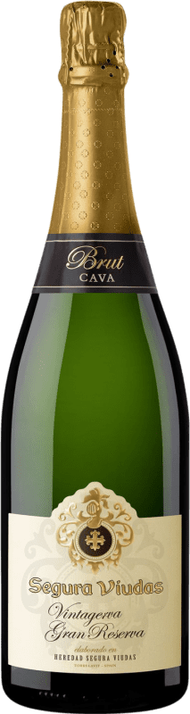 Envoi gratuit | Vin Mousseux Blanc Segura Viudas Brut Vintage Grande Réserve D.O. Cava Catalogne Espagne Macabeo — Macabeu, Parellada 75 cl