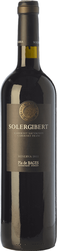 10,95 € Бесплатная доставка | Красное вино Solergibert Cabernet Резерв D.O. Pla de Bages