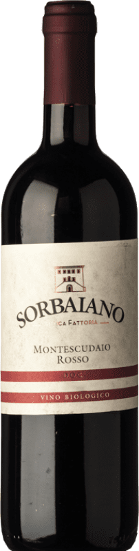 11,95 € | Rotwein Sorbaiano Rosso D.O.C. Montescudaio Toskana Italien Sangiovese, Montepulciano, Schwarzer Malvasier Ökologisch 75 cl