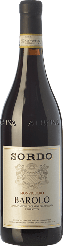61,95 € Free Shipping | Red wine Sordo Monvigliero D.O.C.G. Barolo Piemonte Italy Nebbiolo Bottle 75 cl