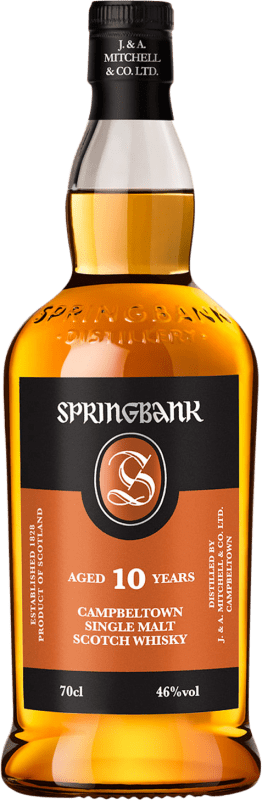 215,95 € Kostenloser Versand | Single Malt Whisky Springbank 10 Jahre