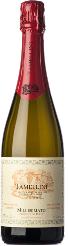 Free Shipping | White Sparkling Wine Tamellini Extra Brut D.O.C. Soave Veneto Italy Garganega 75 cl