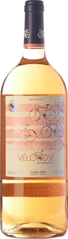 Kostenloser Versand | Rosé-Wein Tianna Negre Vélorosé D.O. Binissalem Balearen Spanien Mantonegro Magnum-Flasche 1,5 L