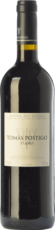 Бесплатная доставка | Красное вино Tomás Postigo Quinto 5º Año Резерв D.O. Ribera del Duero Кастилия-Леон Испания Tempranillo, Merlot, Cabernet Sauvignon 75 cl